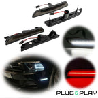 Set of 2 Smoked Lens LED Marker Lights for Ford Mustang (2010–2014)