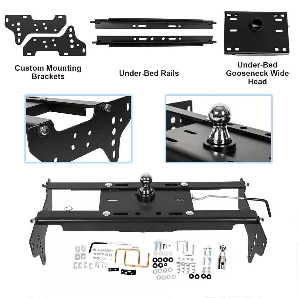 Complete Under Bed Gooseneck Trailer Hitch System for Ford F250 F350 (1999–2016)