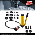 Hydraulic Knockout Punch Driver Tool Set with 6 Dies (1/2" to 2")