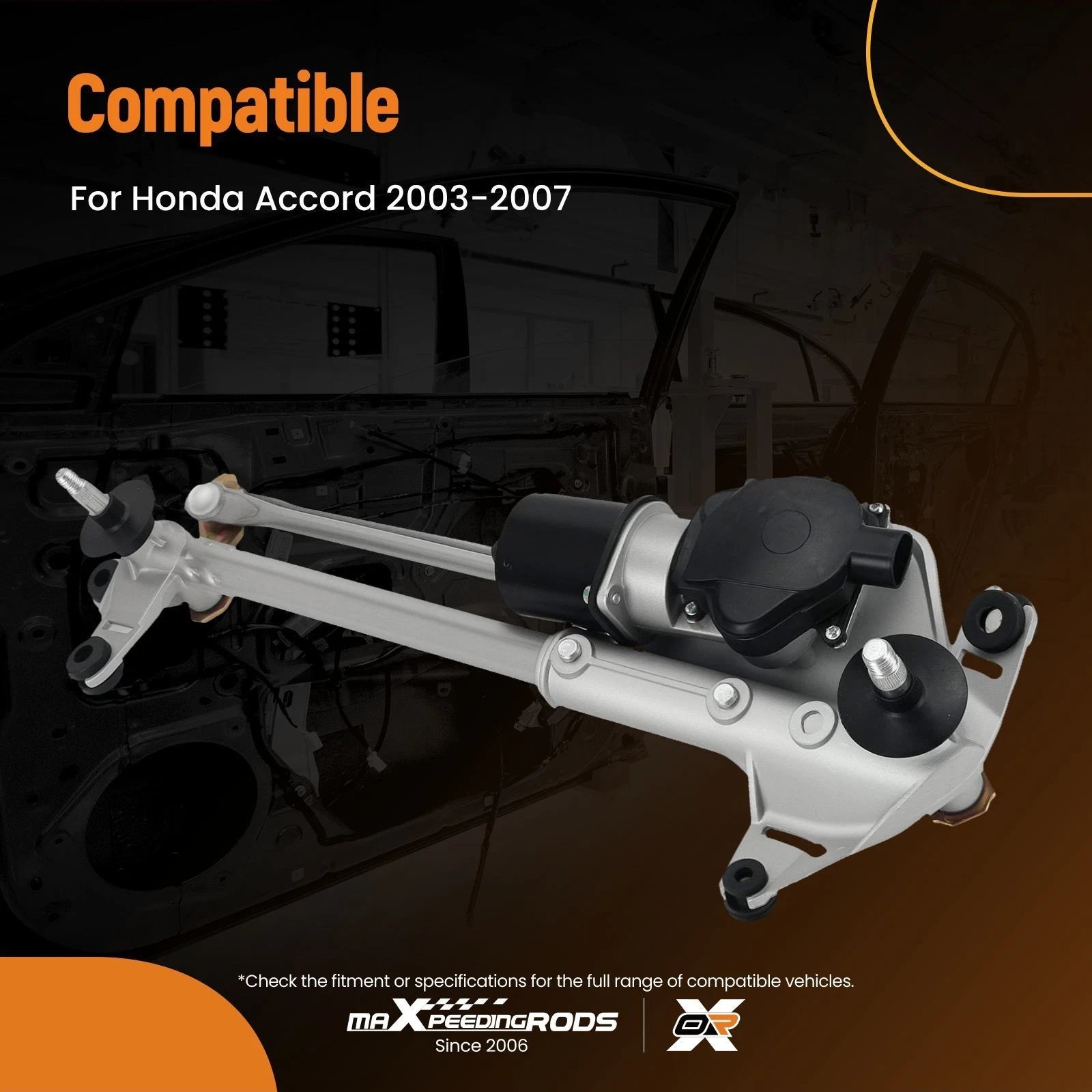 Front Windshield Wiper Linkage with Motor for Honda Accord (2003-2007)