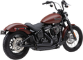 Cobra 909 Black Exhaust for Harley Softail Deluxe Low Rider Street Bob (2018–2020)