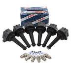Set of 6 Ignition Coils & Platinum+4 Spark Plugs for BMW E46 E39, Toyota Camry, Jaguar XJ6