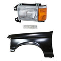 Fender Kit for Ford F-150, F-250 (1989–1991) - Primed Left with Chrome Trim