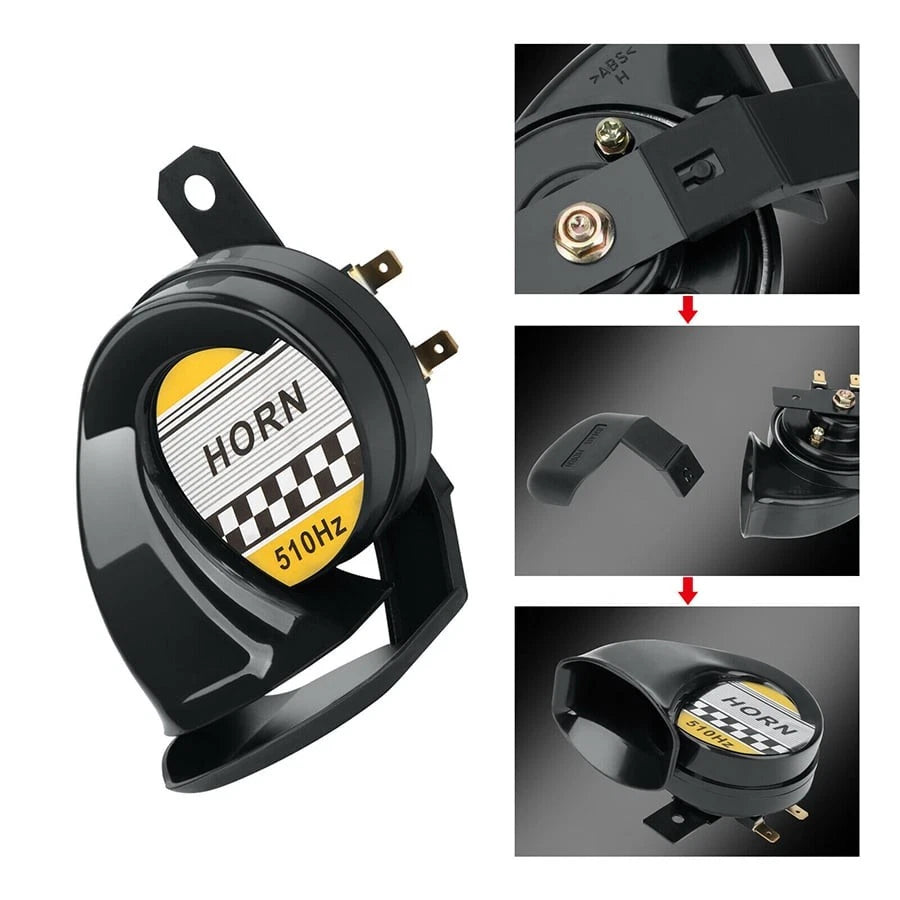 12V 110dB Electric Snail Air Horn for Car Motorcycle Truck Boat (EOA)