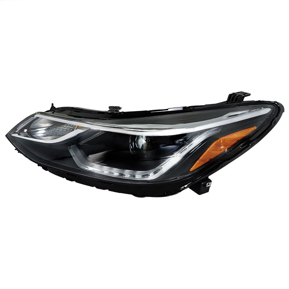 LED Headlight with DRL for Chevy Cruze (2016–2019) LH/Driver Side Black
