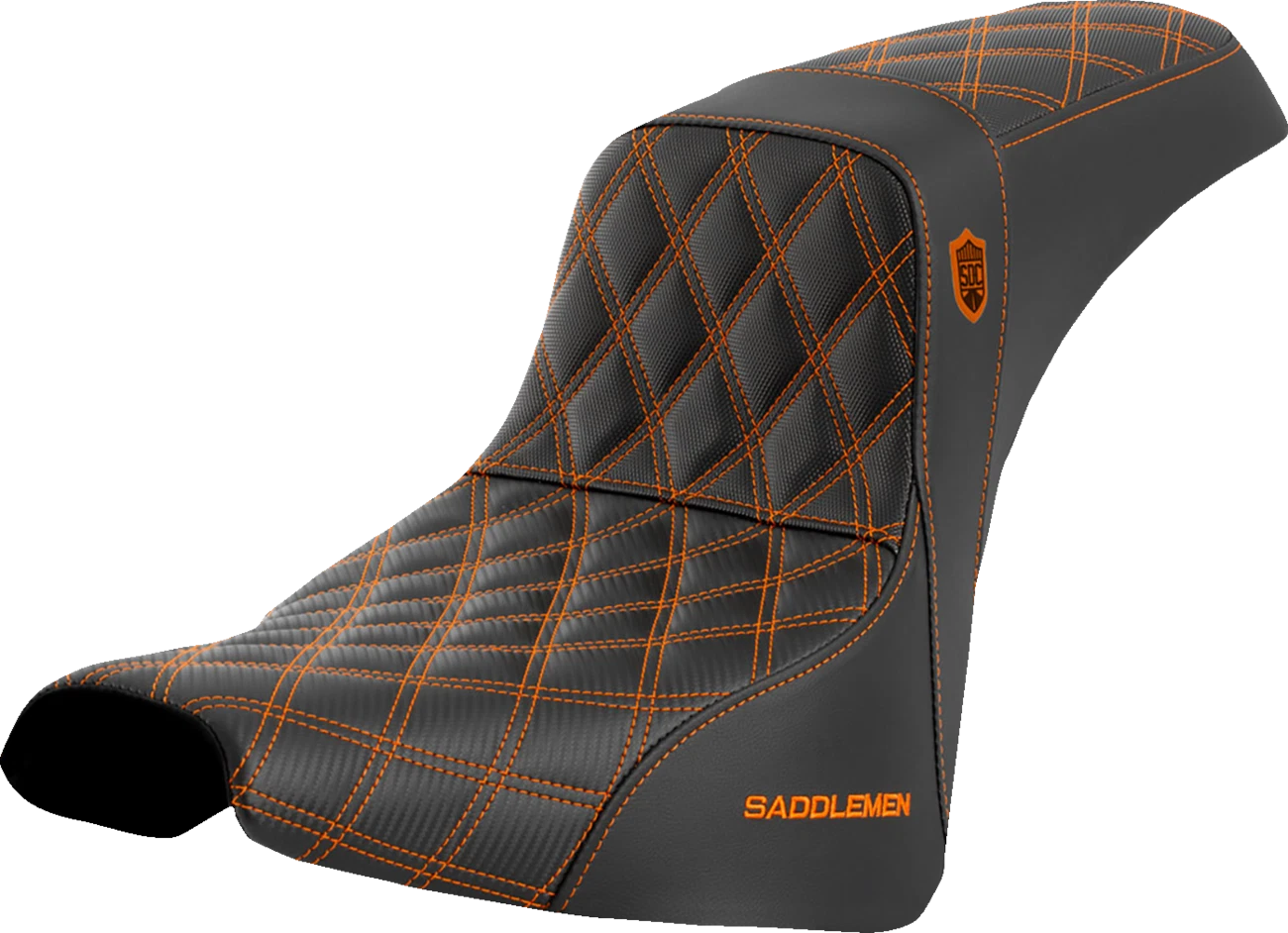 SADDLEMEN Pro Series SDC Performance Seat for - Orange Stitch