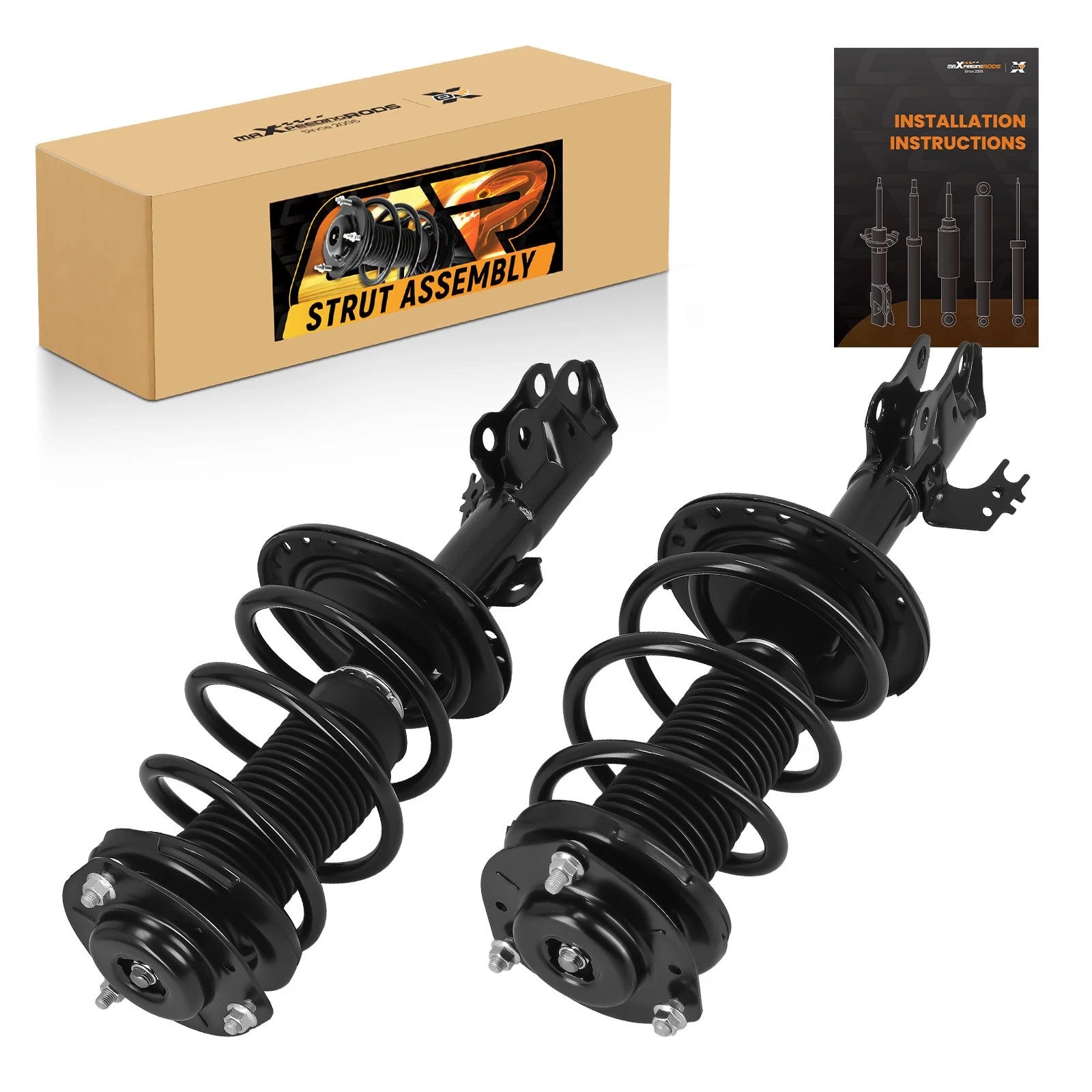 Set of 4 Complete Front Struts with Coil Spring for Toyota Avalon (2013–2018)