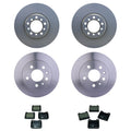 Hella Front Rear Rotors Disc Brake Pad Kit for Mercedes W126 300SE 420SEL 560SEC (1980–1991)