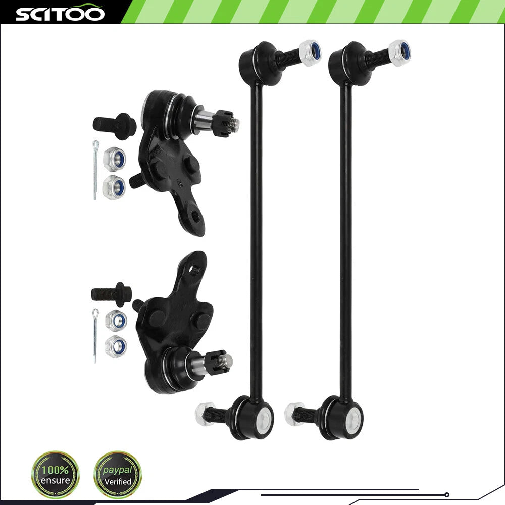 Set of 4 Front Lower Ball Joints & Sway Bar End Links for Toyota Sienna (2011–2020)