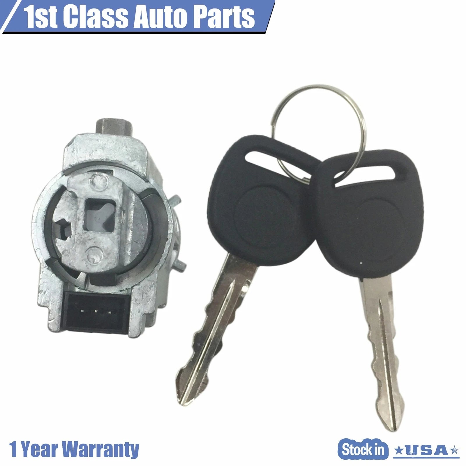 Ignition Lock Cylinder & Keys for Chevy Impala Pontiac Grand Am (1994–2005)