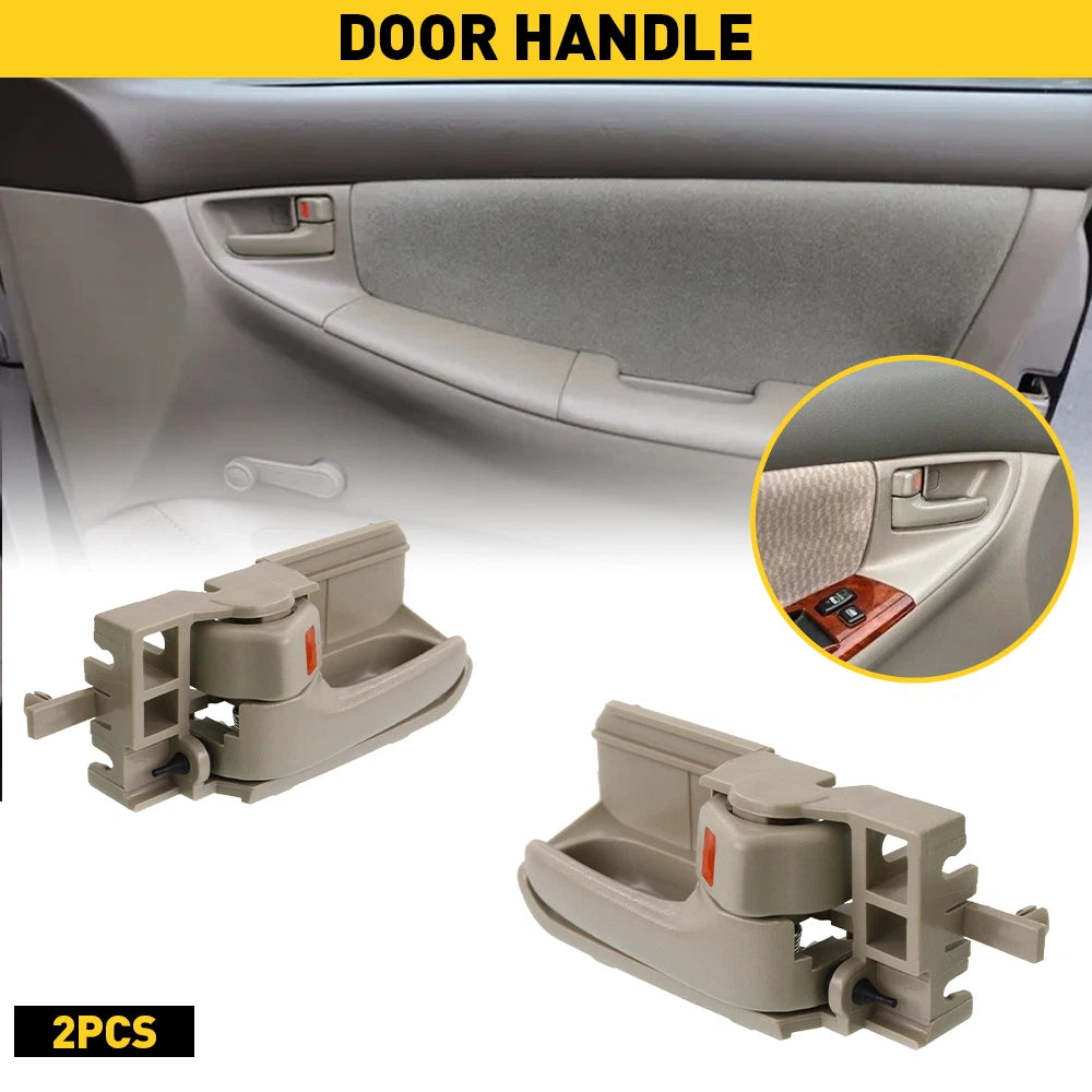 Set of 2 Inside Tan Door Handles for Toyota Corolla Matrix Tacoma (2003–2012)