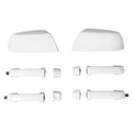 White Mirror Cover & Door Handle Kit for Toyota Tundra Sequoia (2011–2019)