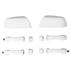 White Mirror Cover & Door Handle Kit for Toyota Tundra Sequoia (2011–2019)