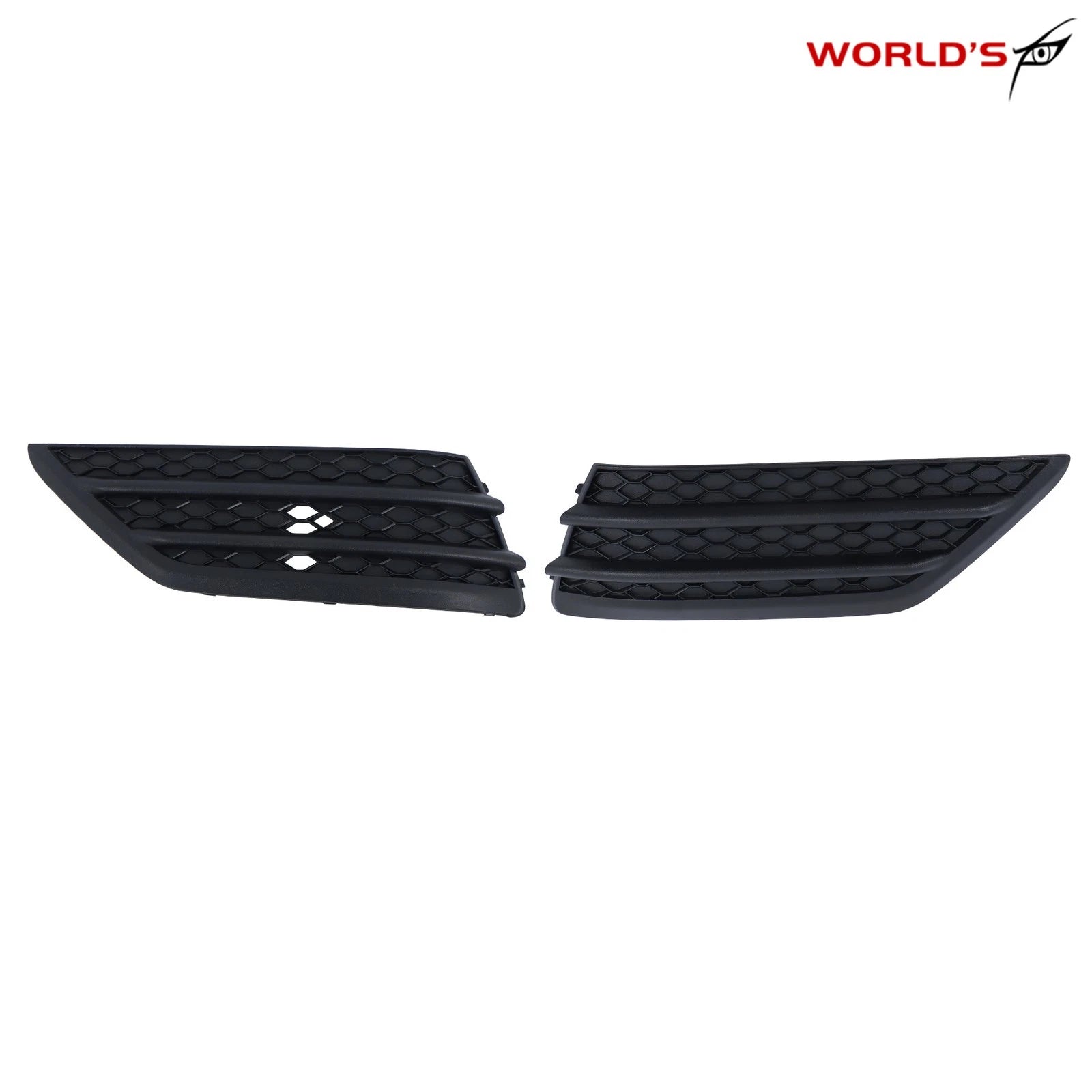 Set of 2 Bumper Fog Light Lamp Covers for Honda Pilot (2016–2018) Black Housing