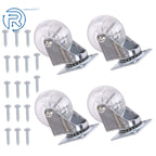 Set of 4 Casters for Bookcase 4" with 360-Degree Swivel