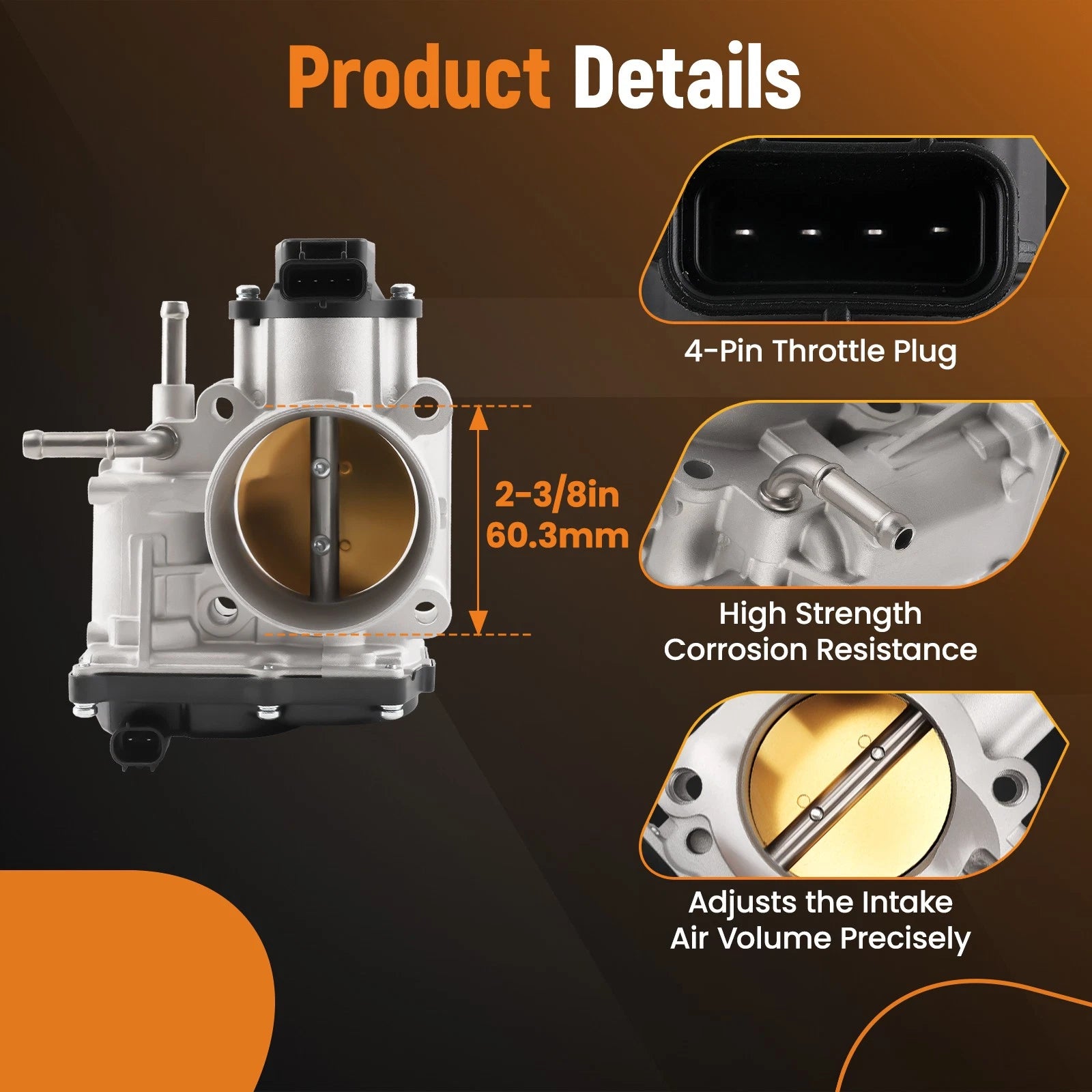Throttle Body for Toyota Camry 3.0L (2002–2003), MR2 Spyder (2001–2005) 220300A010