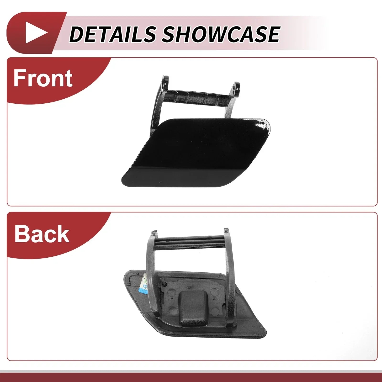 Front Left Washer Nozzle Cover Cap for BMW 740i (2013-2015) Black