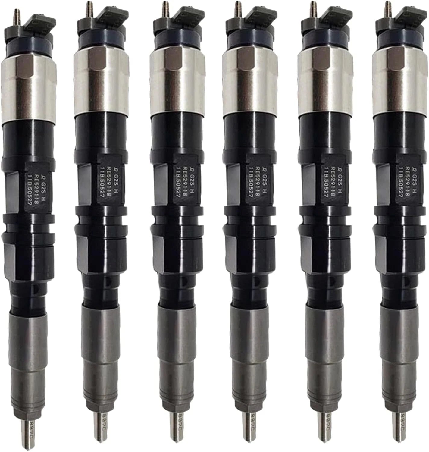 6X Fuel Injector 6068 4045 095000-8800 RE524382 for John Deere E210LC E240LC