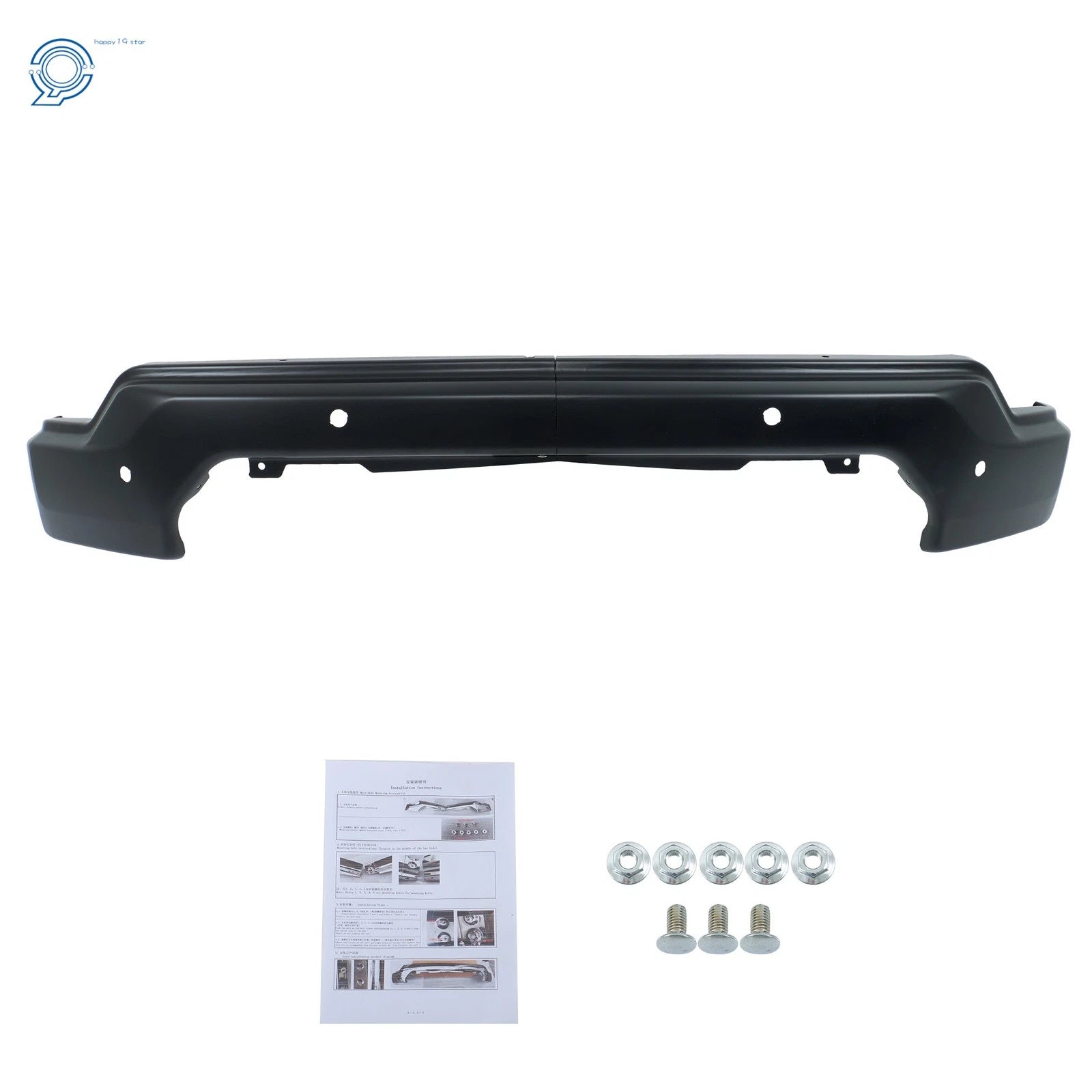 Steel Split Front Bumper for GMC Sierra 1500 (2019-2021) with Sensor Holes