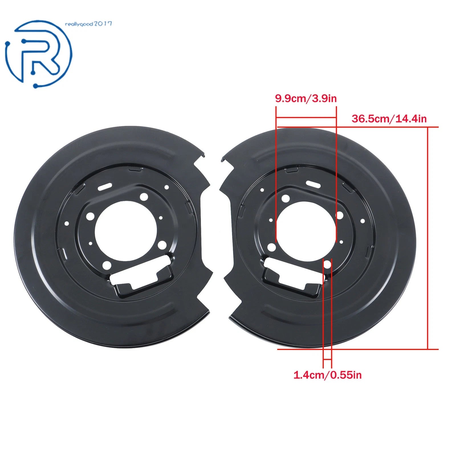 Set of 2 Rear Disc Brake Dust Shields for Ford F150 Expedition (1997–2000) 924-215