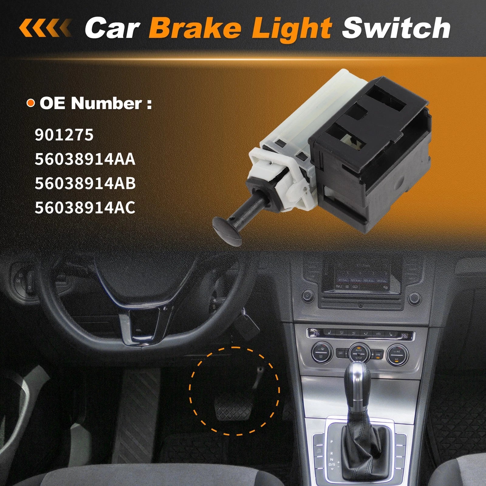 Brake Light Switch for Dodge Ram 1500 2500 3500 (2010) 901275