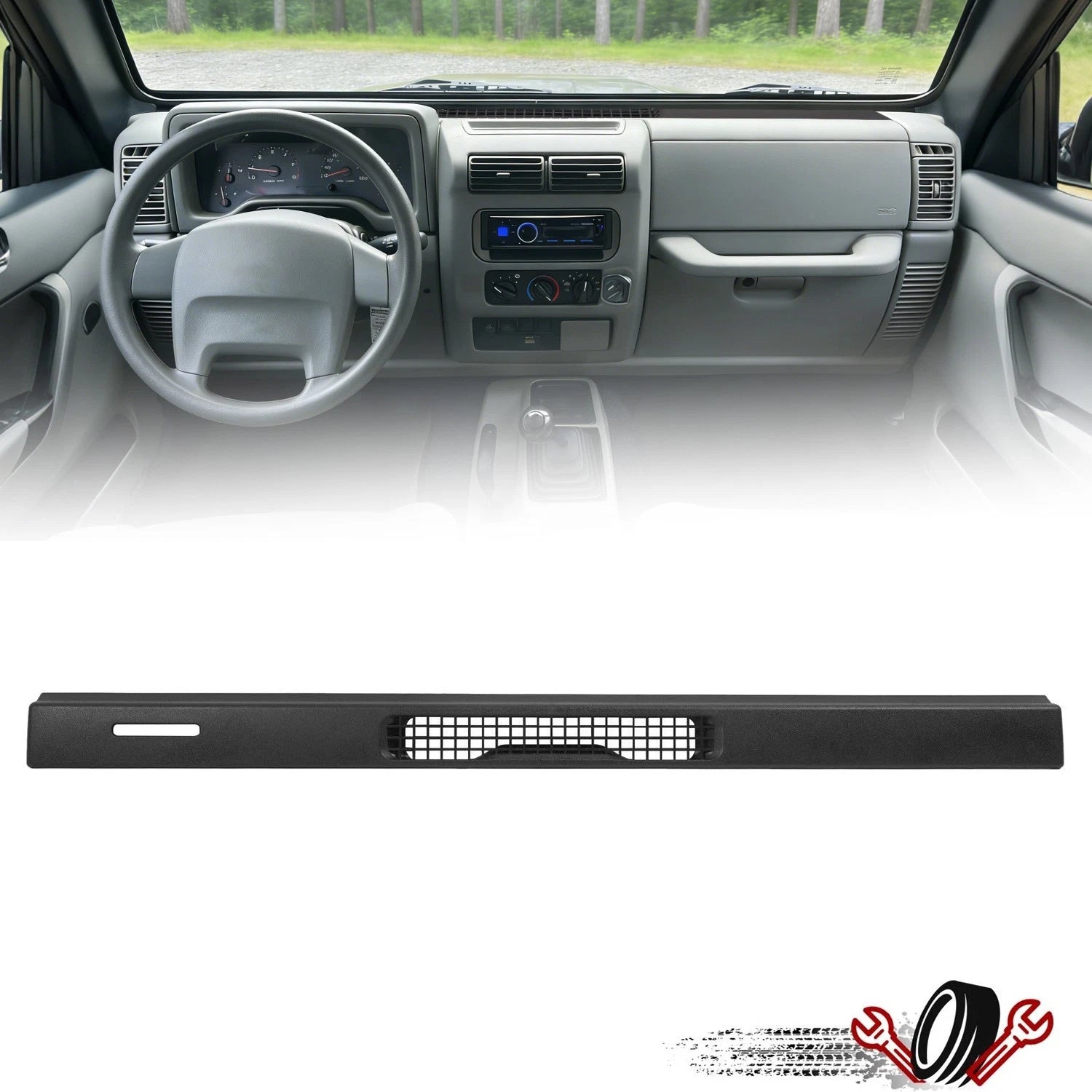 Dashboard Cover Trim for Jeep Wrangler TJ (1997–2006)