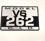 2X Aluminum 262 Decal for Crusader 262 V6 (1990–1995)