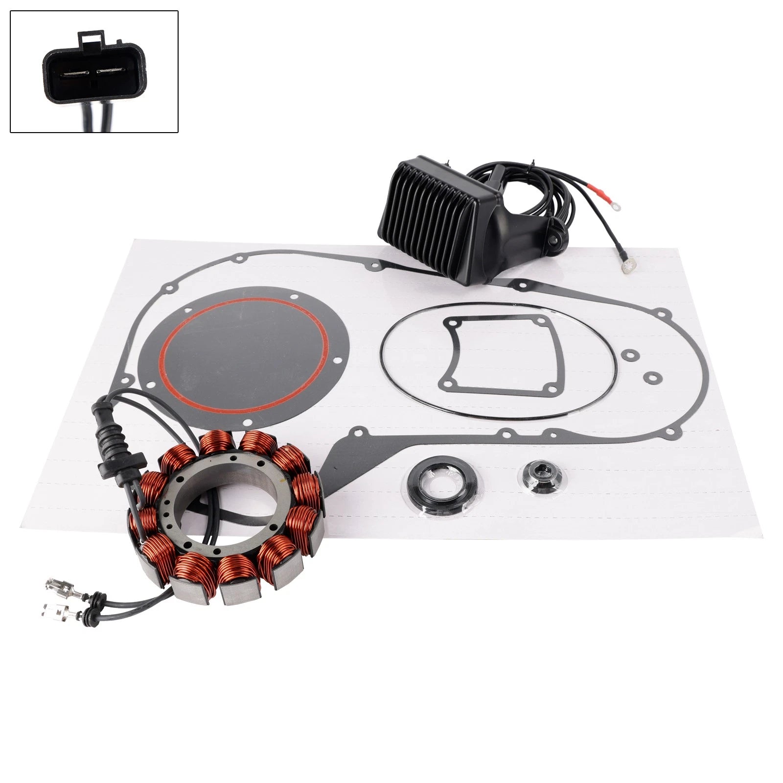 Stator Regulator Rectifier & Gasket Kit for Harley Road King Electra Glide (1997–2001)