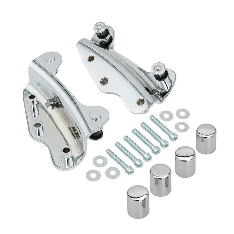 Chrome 4 Point Docking Kit w Covers for Harley Street Glide (2009 - 2013)
