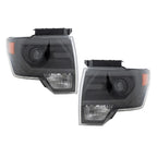 HID Headlight Set for Ford F-150 SVT Raptor (2013–2014) w/ Gray Trim