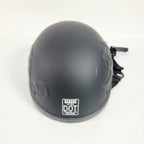 Half Helmet for Motorcycle DOT Approved Rose Tattoo Polycarbonate Shell