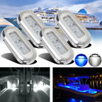 Stainless Steel Bezel LED Courtesy Light for Marine Applications (Clear Lens)