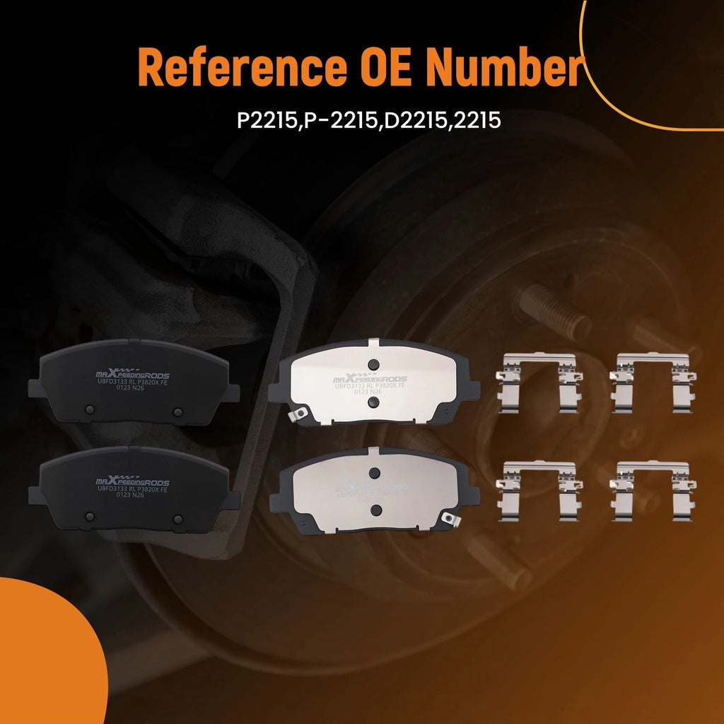 Set of 2 Front Brake Pads for Hyundai Palisade, Kia Telluride (2020–2025)