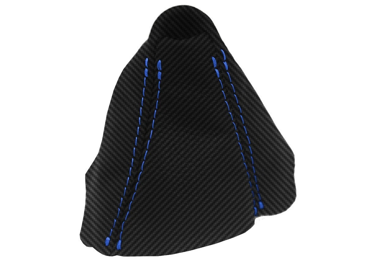 Automatic Shift Boot Cover for BMW E90 (2005–2013) Carbon Fiber Blue Stitch