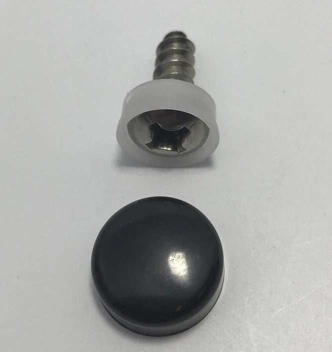 License Plate Screws and Black Caps Set for Mitsubishi Triton (2015–2024)
