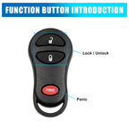 Key Fob Shell Case 04686481 for Dodge (2001–2005) 3 Button