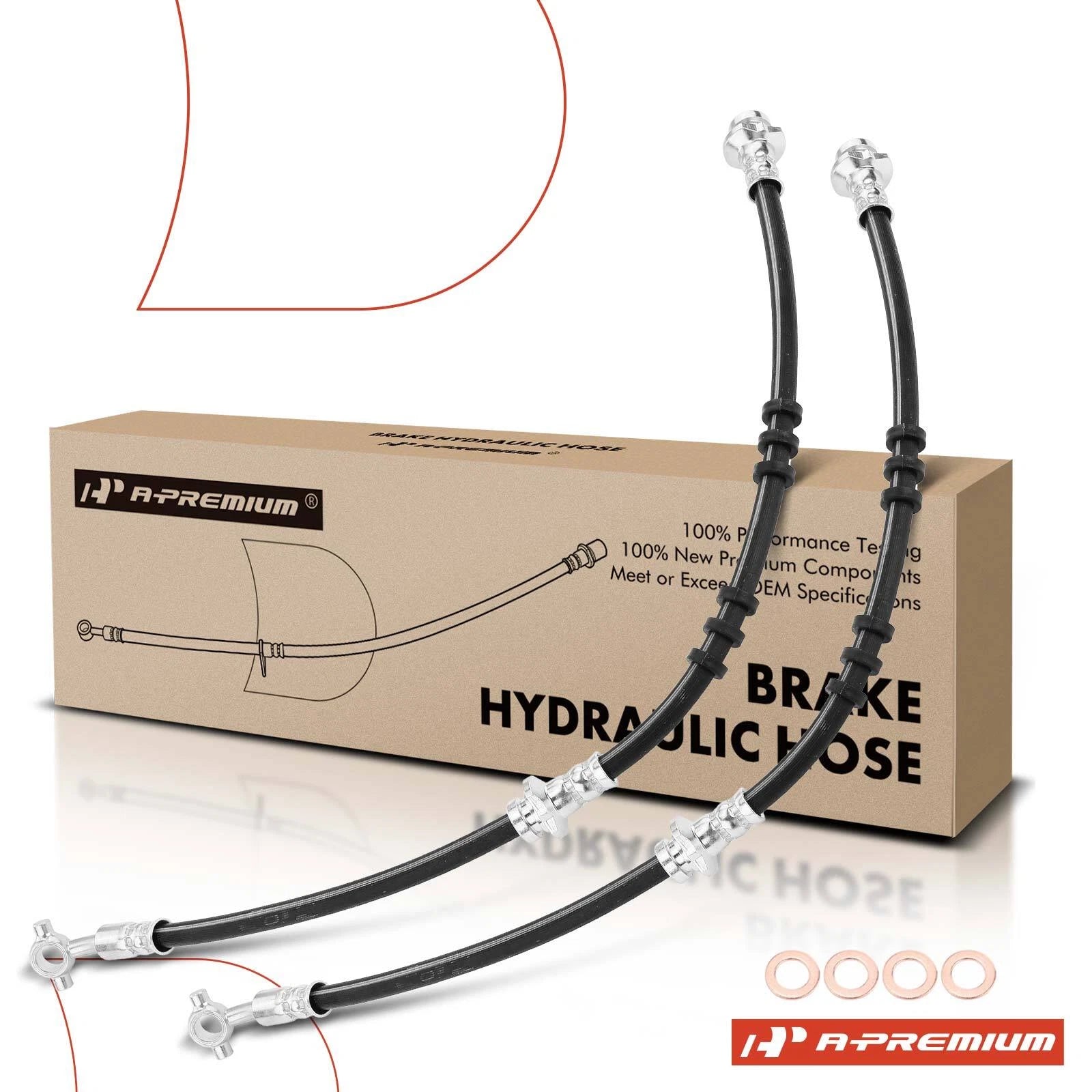 2X Front Brake Hydraulic Hose for Nissan Maxima (1988–2001) Infiniti I30
