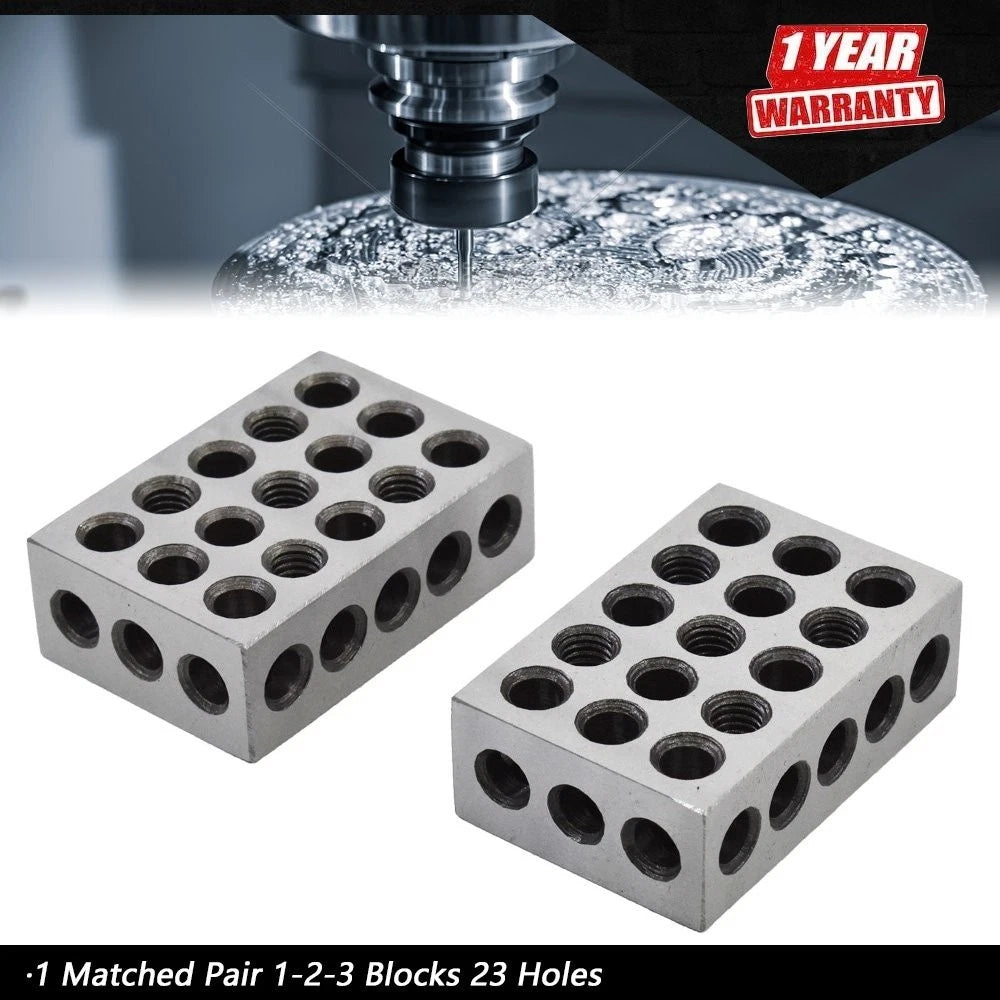 Matched Pair 1-2-3 Blocks for Machinist Jig (Ultra Precision)