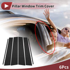 6 Pcs Car Door Pillar Window Trim for Toyota Fortuner (2014–2015) Black