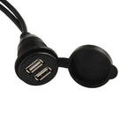 Panel Adapter / 145cm Cable Length / Dual USB Port Flush Mount Car