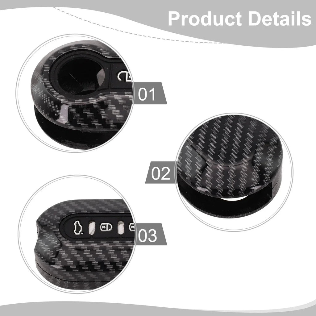 Carbon key case key cover for Fiat 500 Ducato Abarth Doblo (2007���2024)
