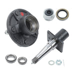 Set of 5 Trailer Hub Kit for 5 on 5" Axles with Brake Flange #84 Spindle