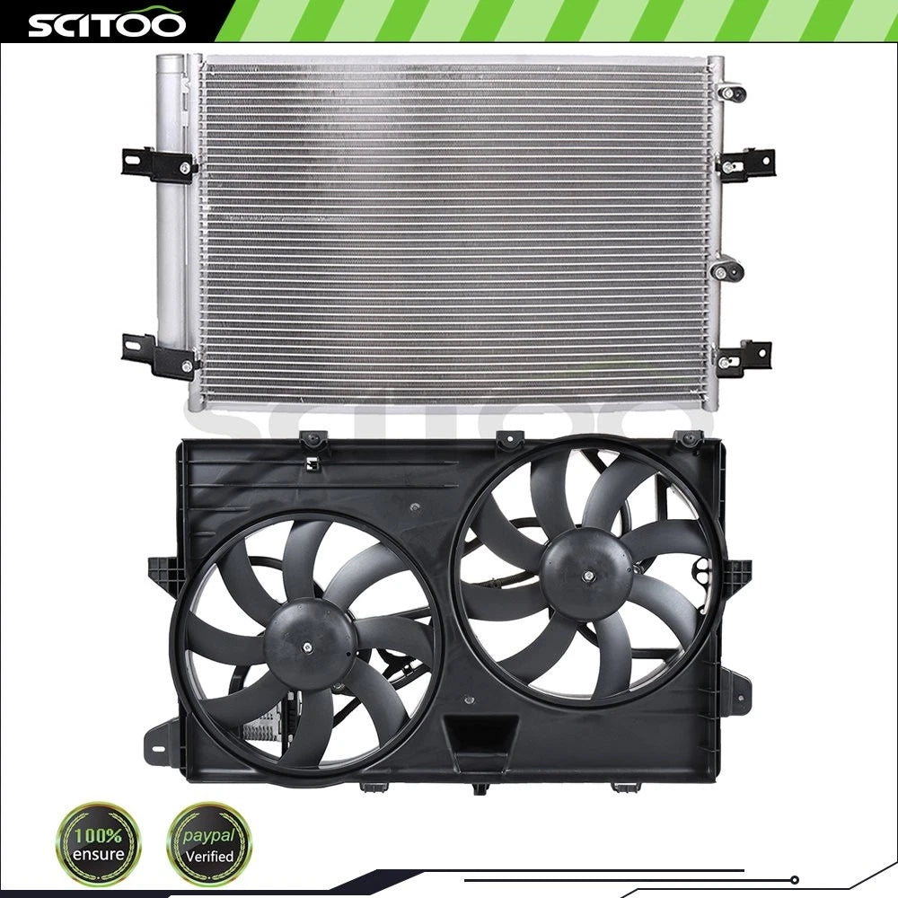 AC Condenser and Cooling Fan Assembly Kit for Ford Edge (2007–2010)