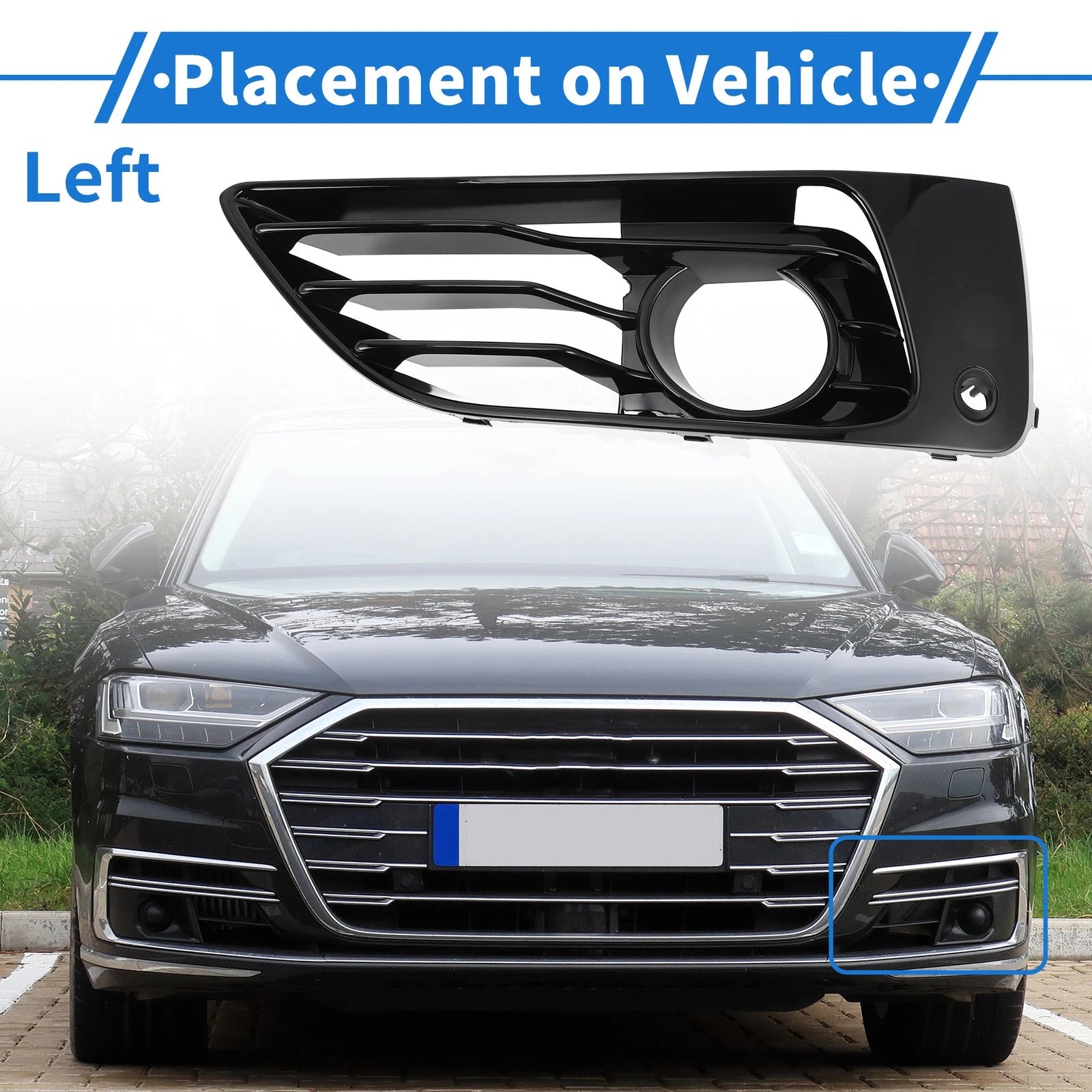 1 Pc Fog Light Grill for BMW 2 Series (2017–2020) No. 51117407699
