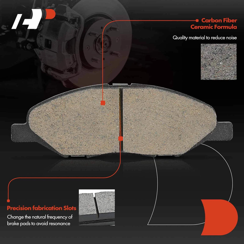 Set of 4 Front Ceramic Brake Pads for Nissan Versa (2008–2011)