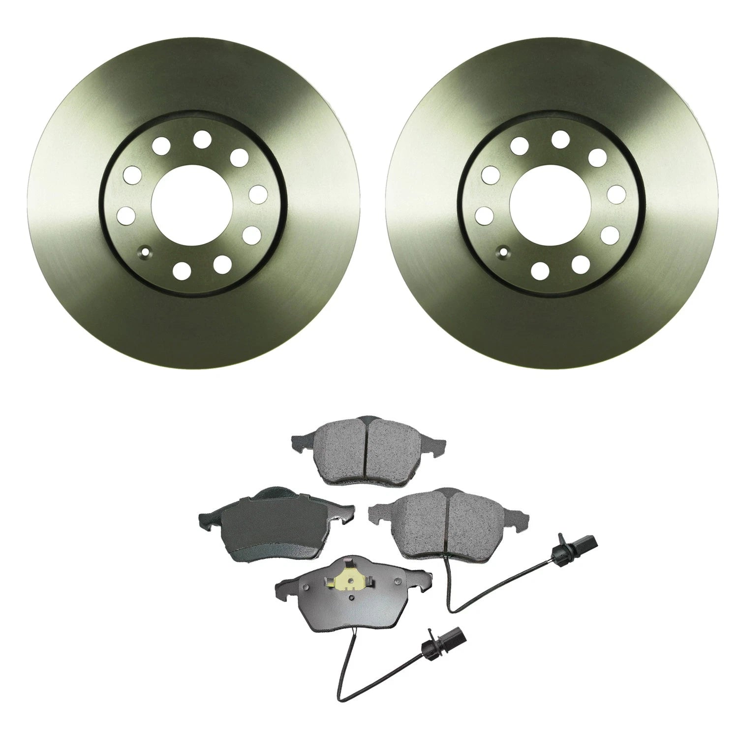 Set of 4 Bosch QuietCast Front Rotors & Akebono EURO Ceramic Pads for A4 A6