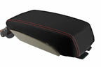 Console Lid Pull Over Cover for Subaru Legacy (2010–2014) Red Stitch