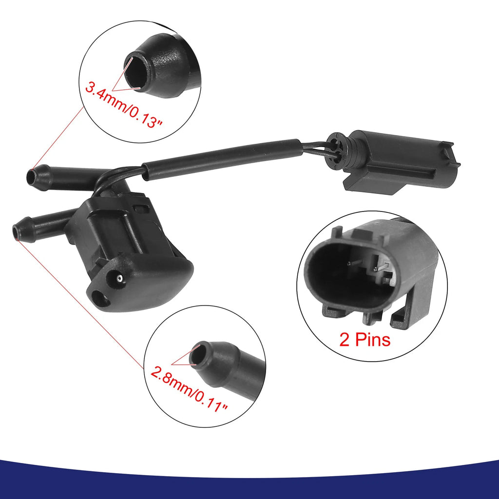 Windshield Washer Nozzles with Heating for BMW 5 Series E39 (1997–2003) 766549524512