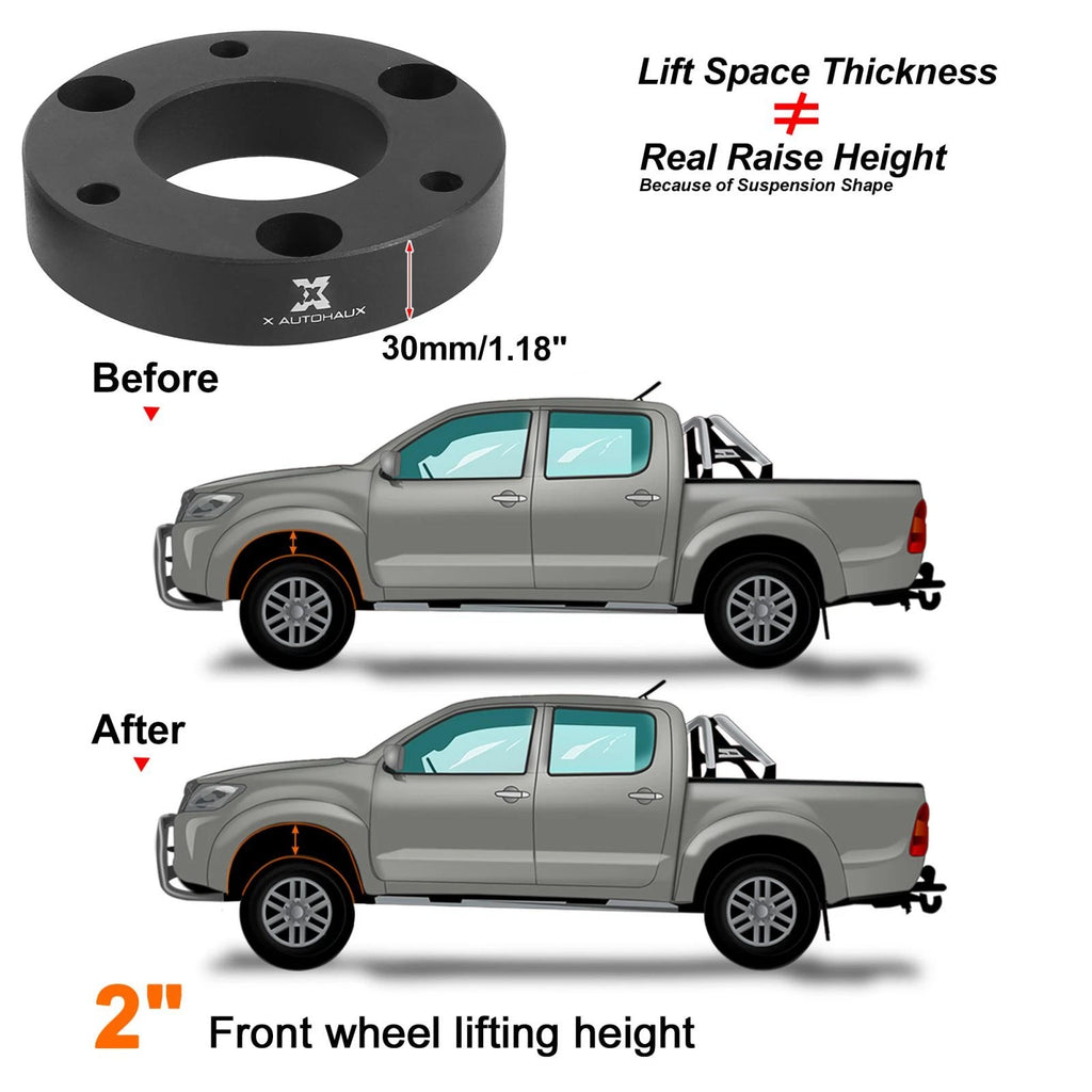 2 Inch Front Leveling Lift Spacers Kit for GMC Sierra 1500 2WD 4WD (2007–2019)
