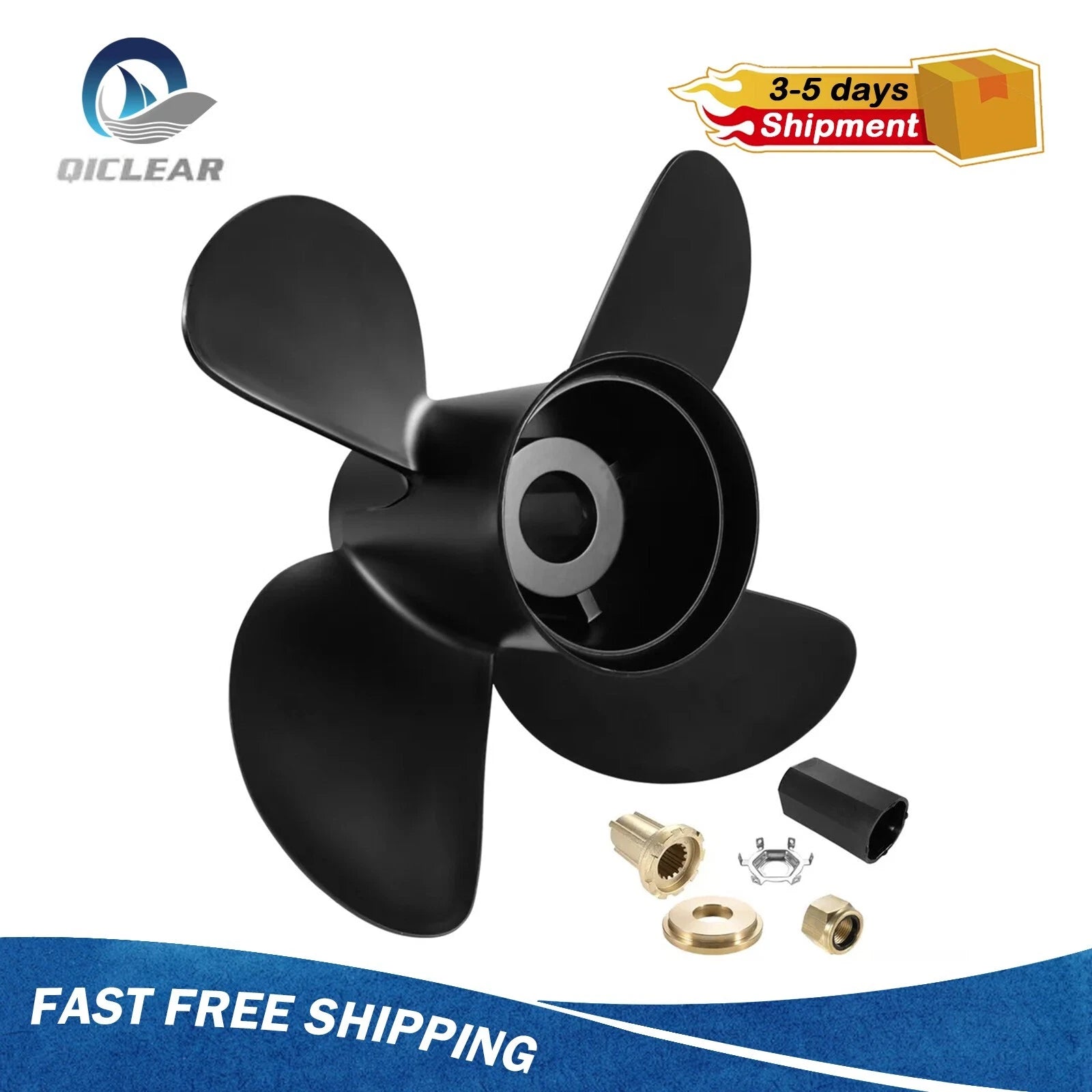 14 x 21 Aluminum Propeller for Mercury Engines (90-300HP) 15 Spline, RH